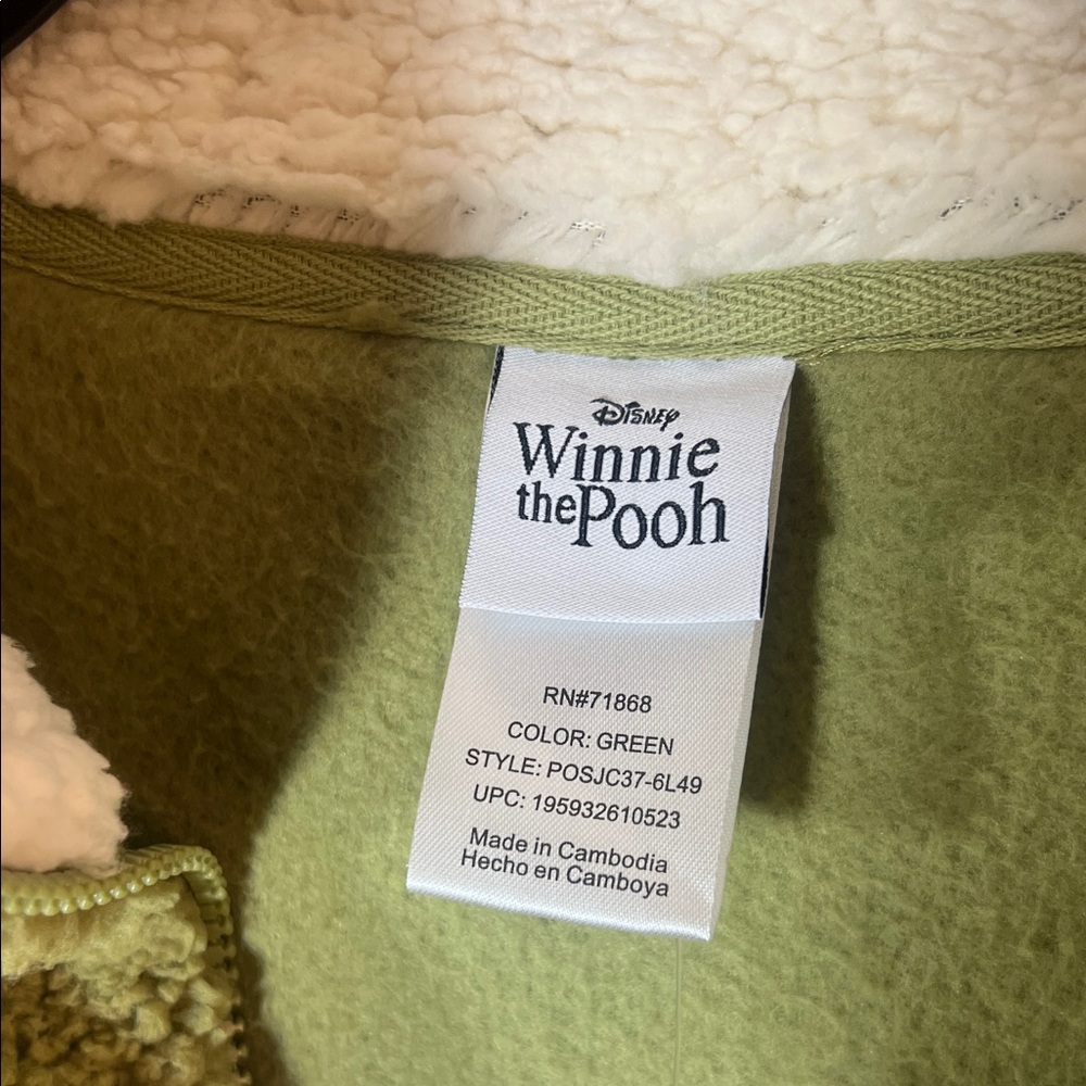 Disney Green Fleece Hoodie with Winnie the Pooh - Picture 2 of 9